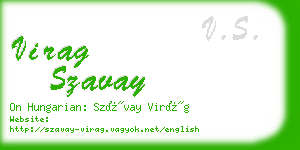 virag szavay business card